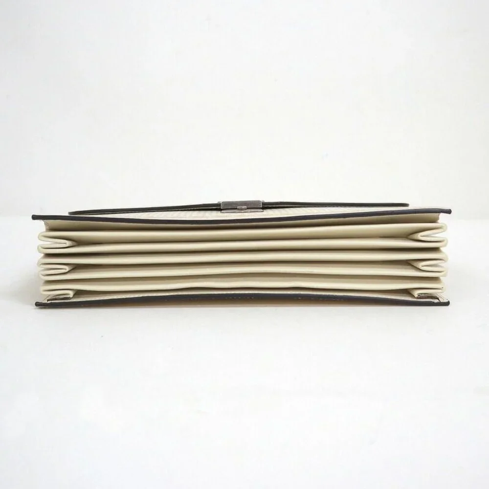 Gucci Clutch Logo Star Leather Silver White Gold - Picture 5 of 8